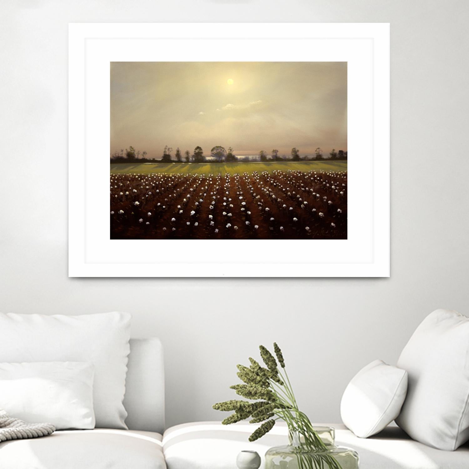 Parhelia: Cotton Field by Matthew Hasty on GIANT ART - green landscape