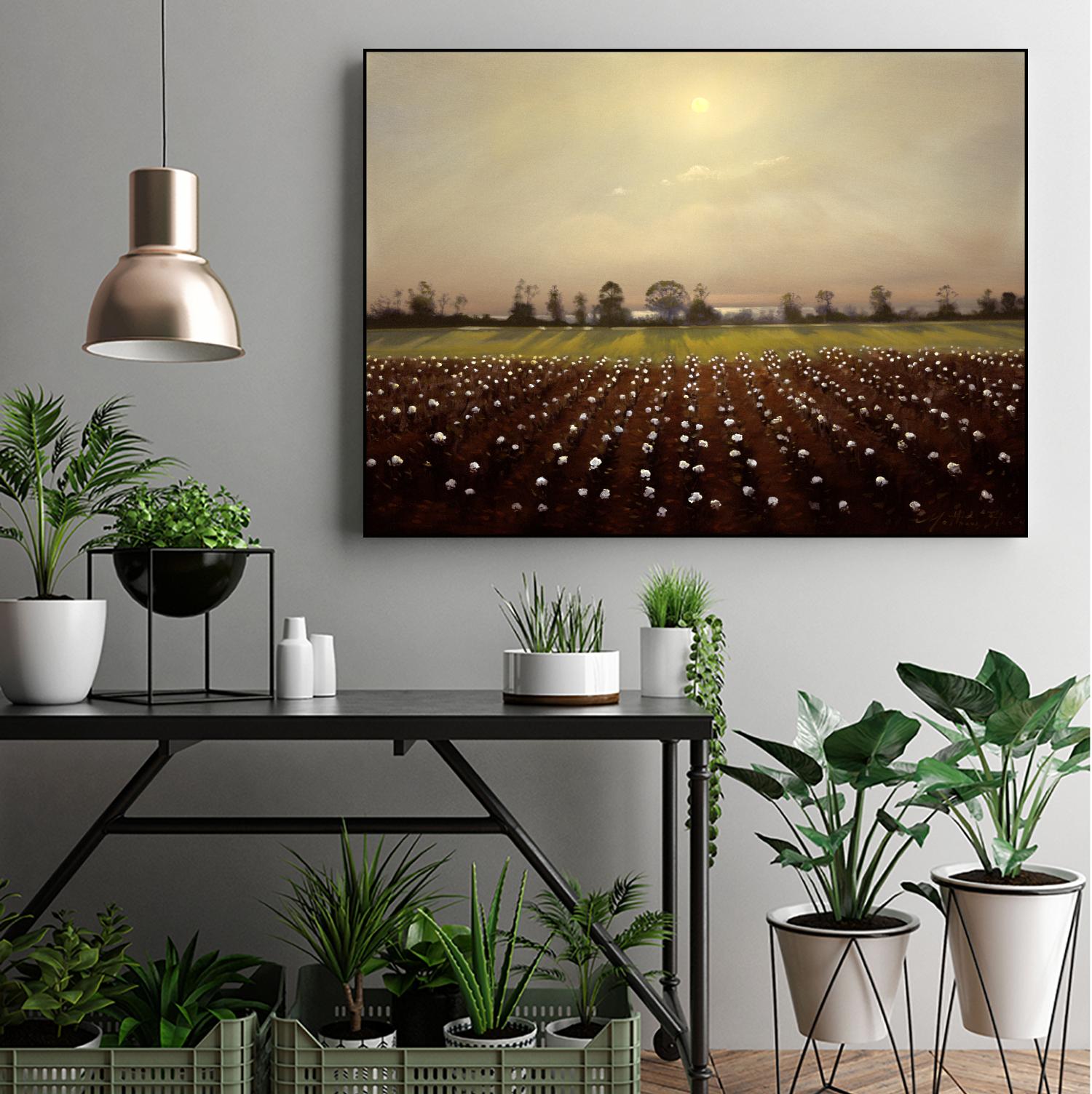 Parhelia: Cotton Field by Matthew Hasty on GIANT ART - green landscape