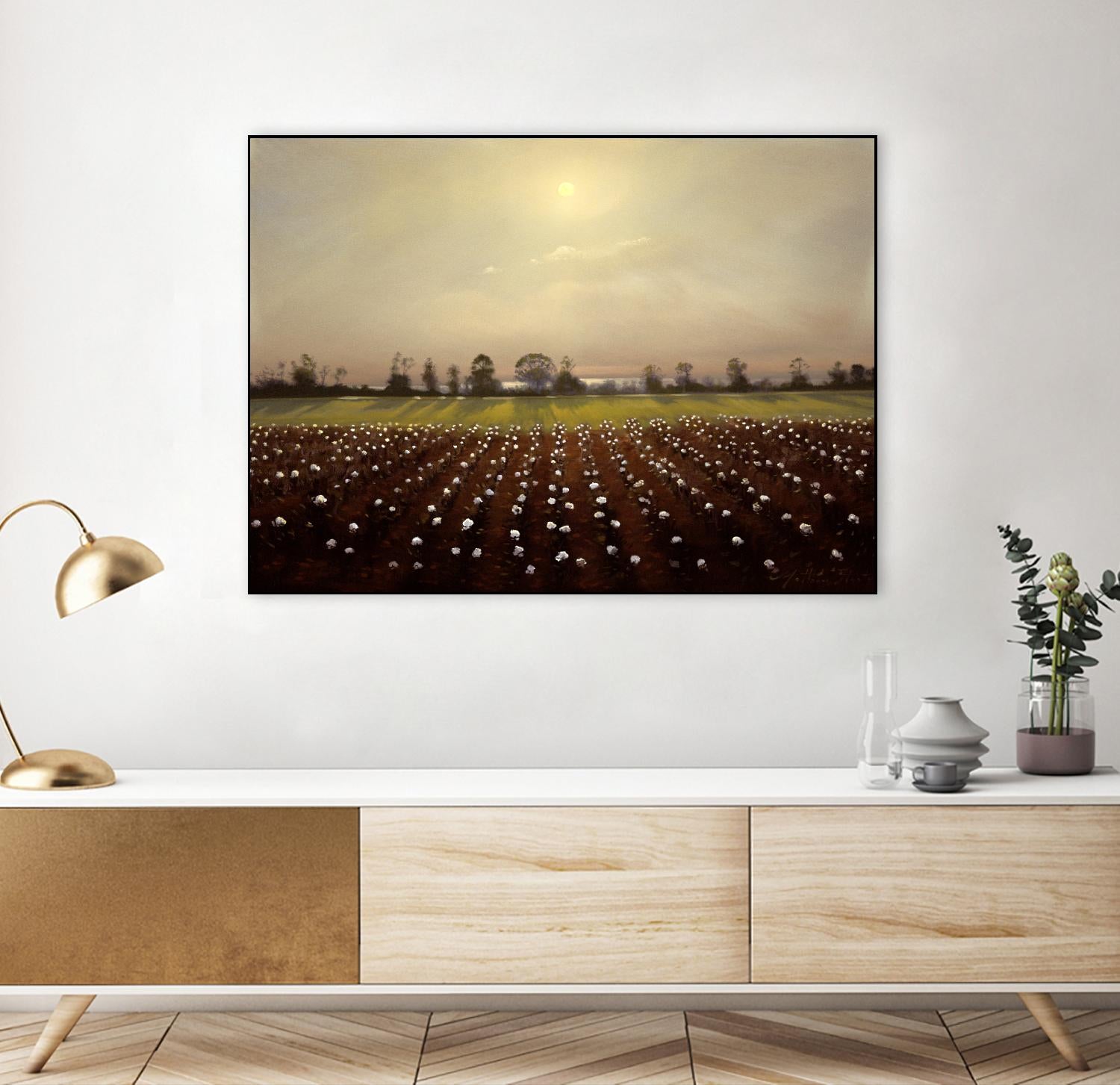 Parhelia: Cotton Field by Matthew Hasty on GIANT ART - green landscape