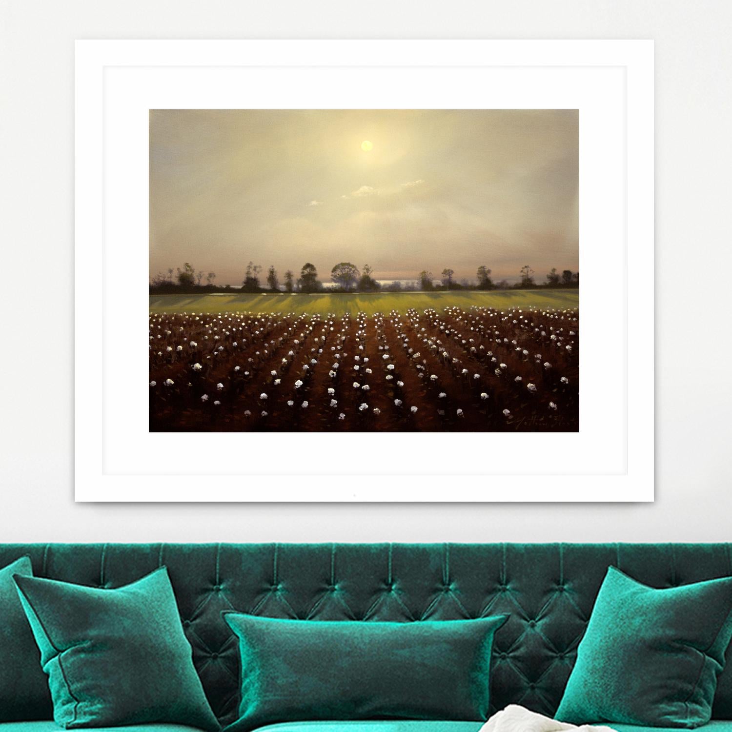 Parhelia: Cotton Field by Matthew Hasty on GIANT ART - green landscape