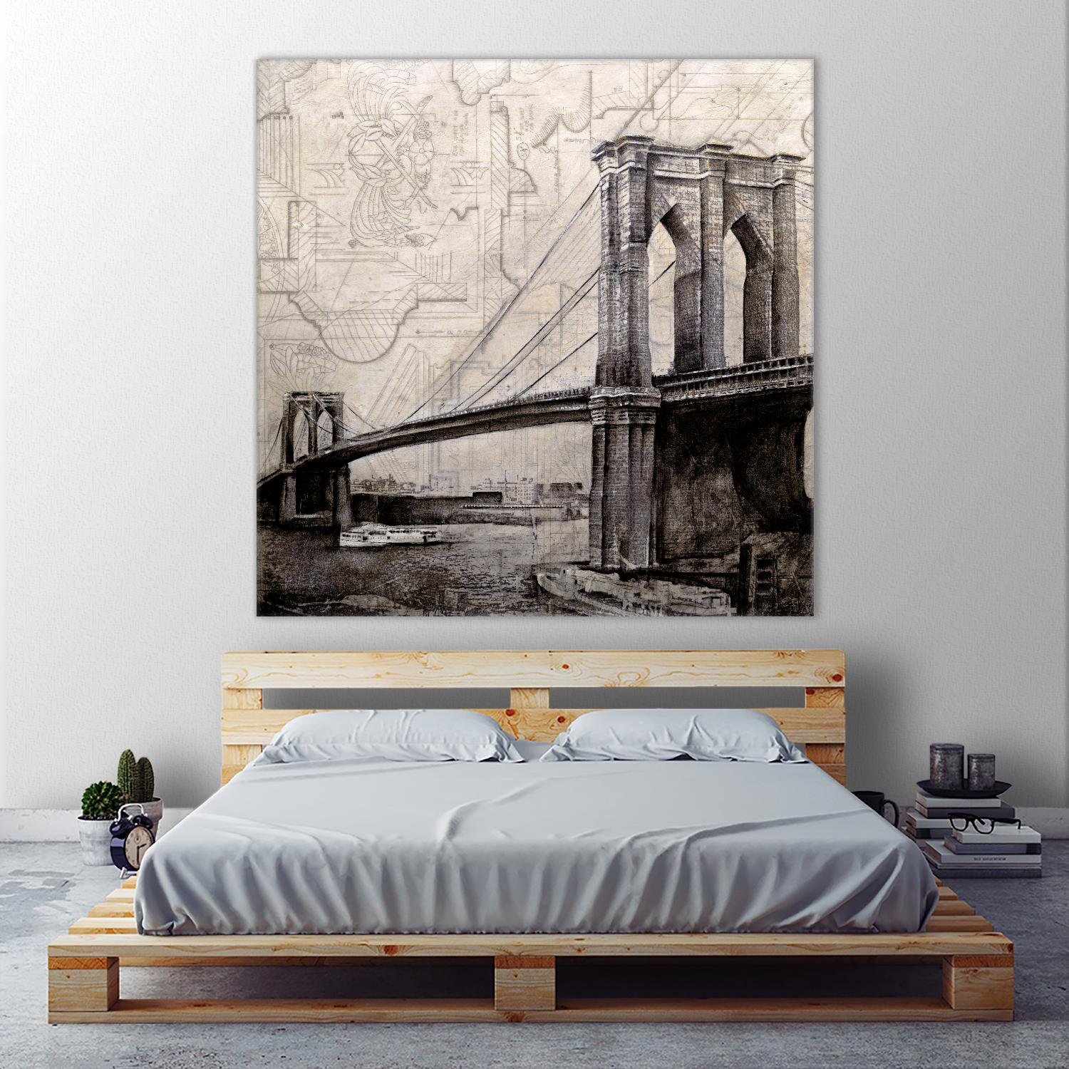 Bridges of Old by John Douglas on GIANT ART - beige city scene