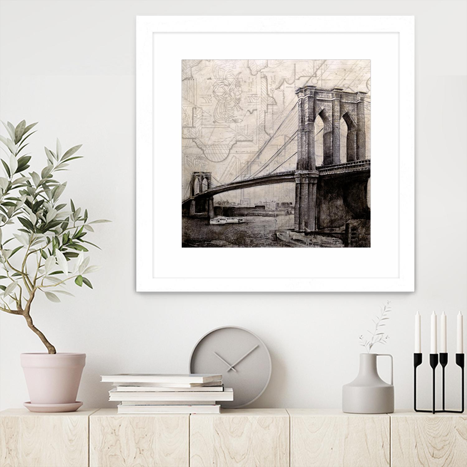 Bridges of Old by John Douglas on GIANT ART - beige city scene