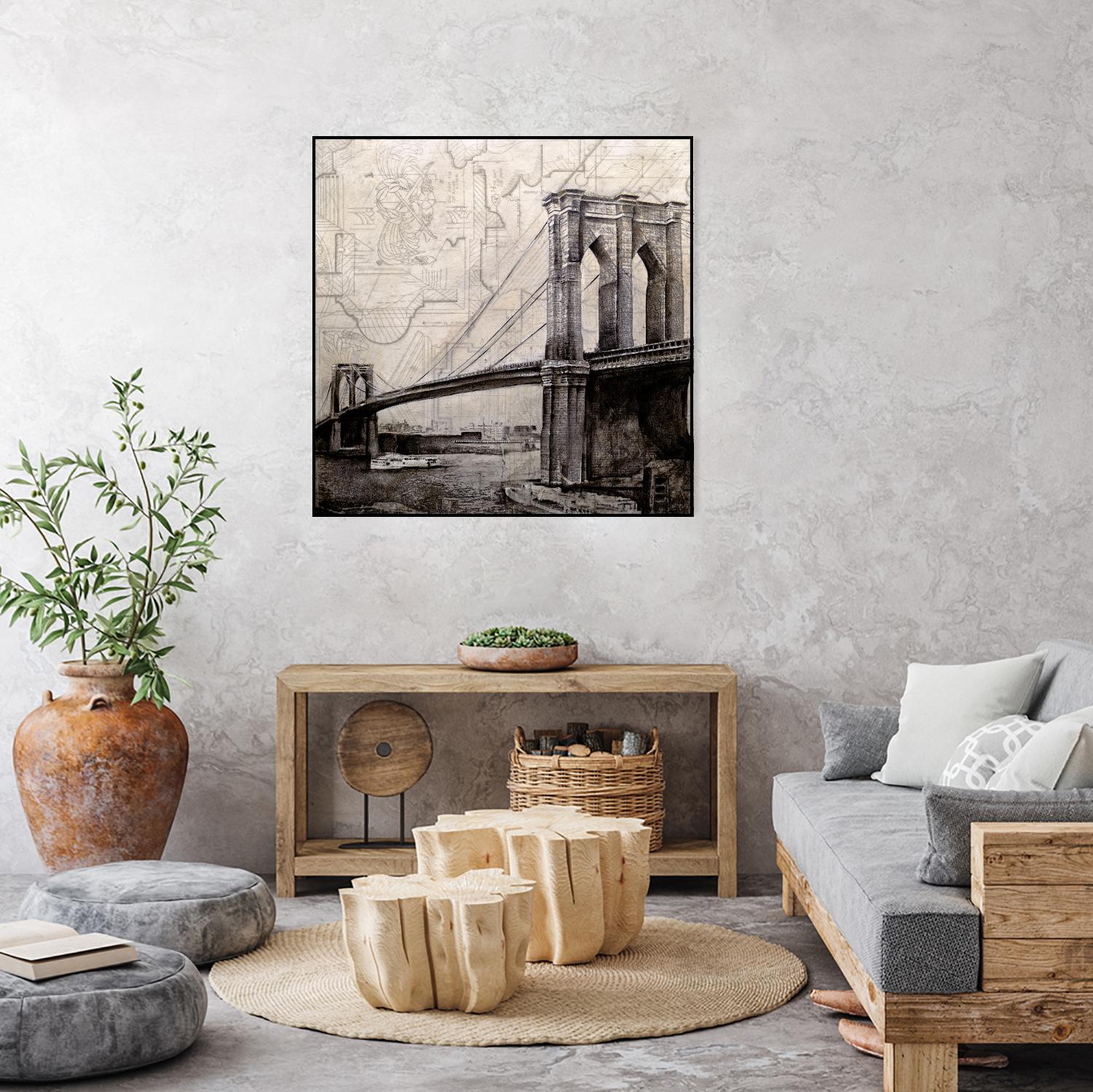 Bridges of Old by John Douglas on GIANT ART - beige city scene