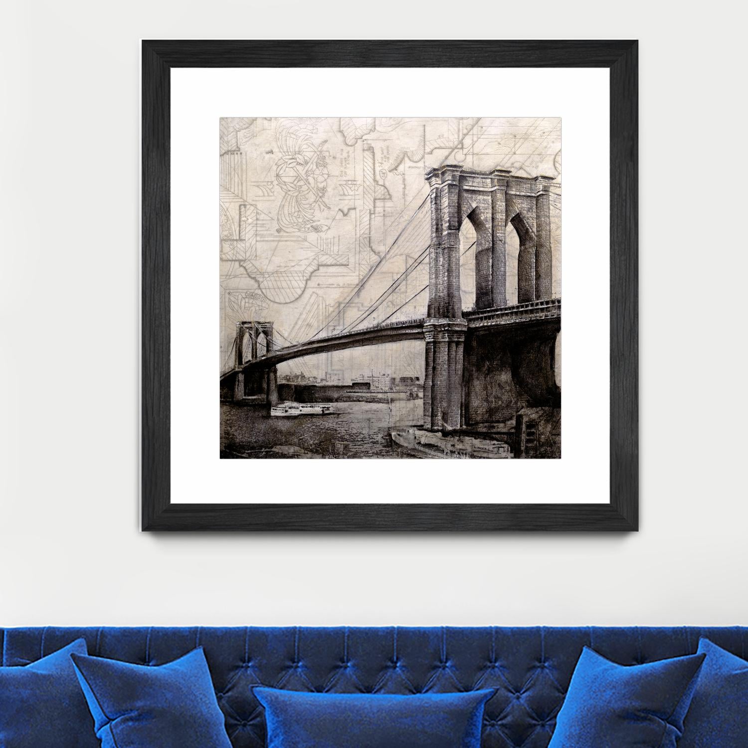 Bridges of Old by John Douglas on GIANT ART - beige city scene