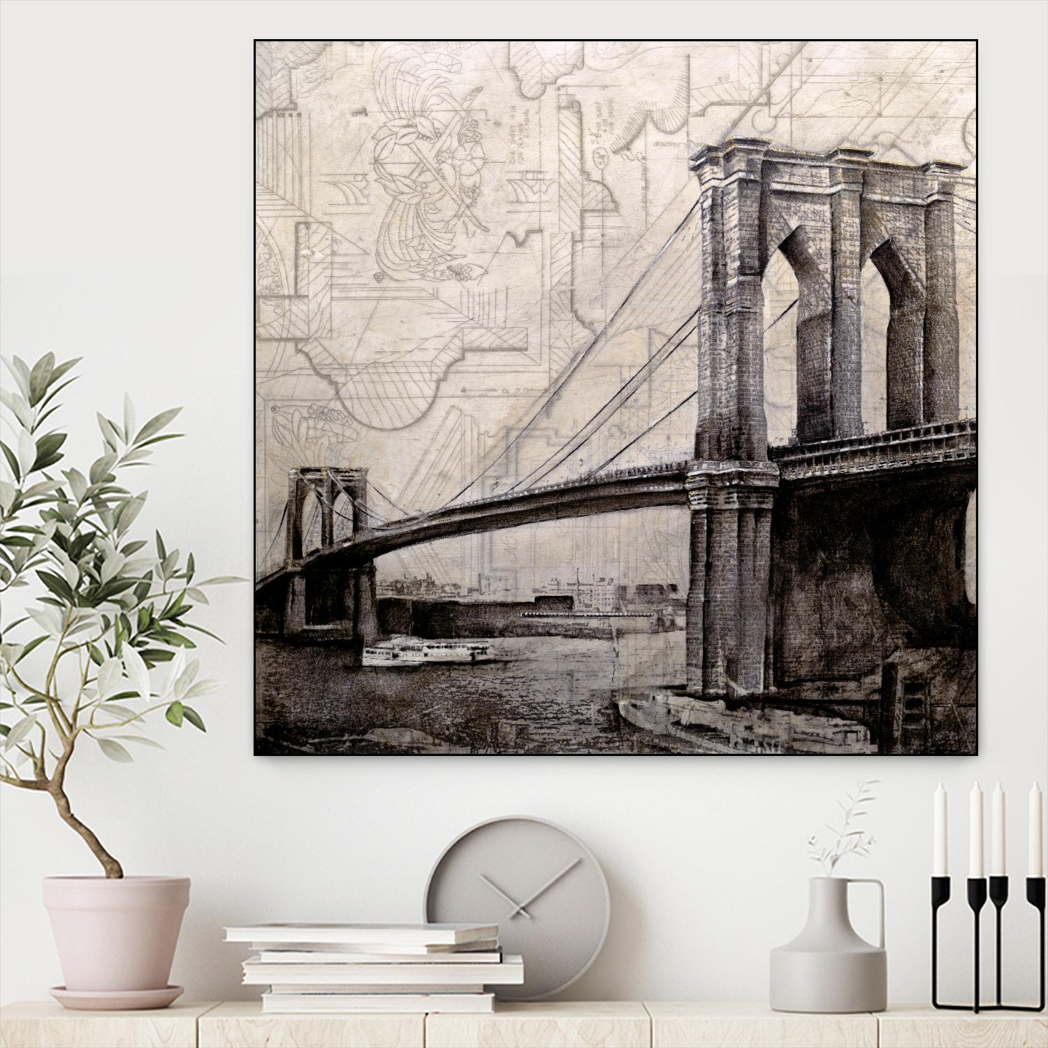 Bridges of Old by John Douglas on GIANT ART - beige city scene