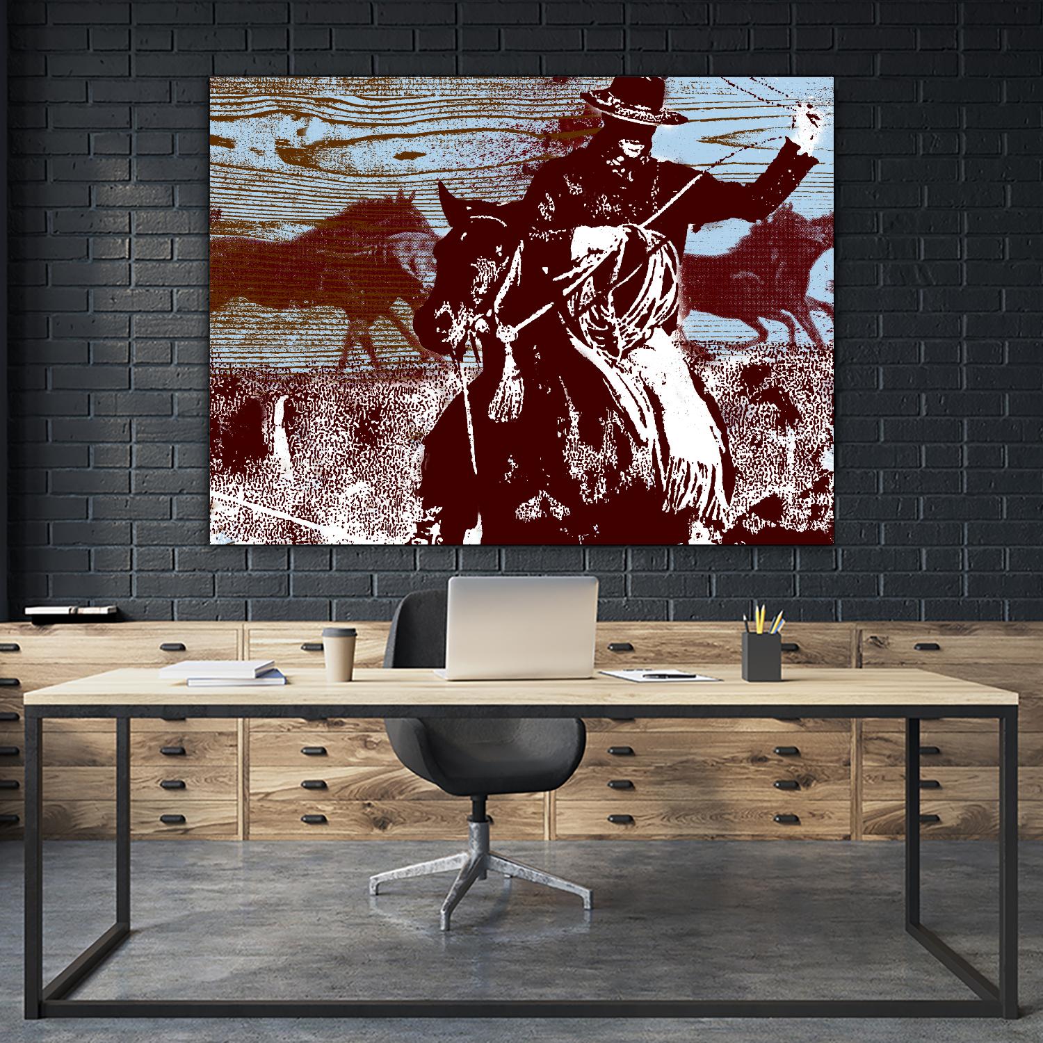 Americana 3 by JB Hall on GIANT ART - blue country look