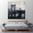 Bridges of Old 2 by David Dauncey on GIANT ART - black city scene
