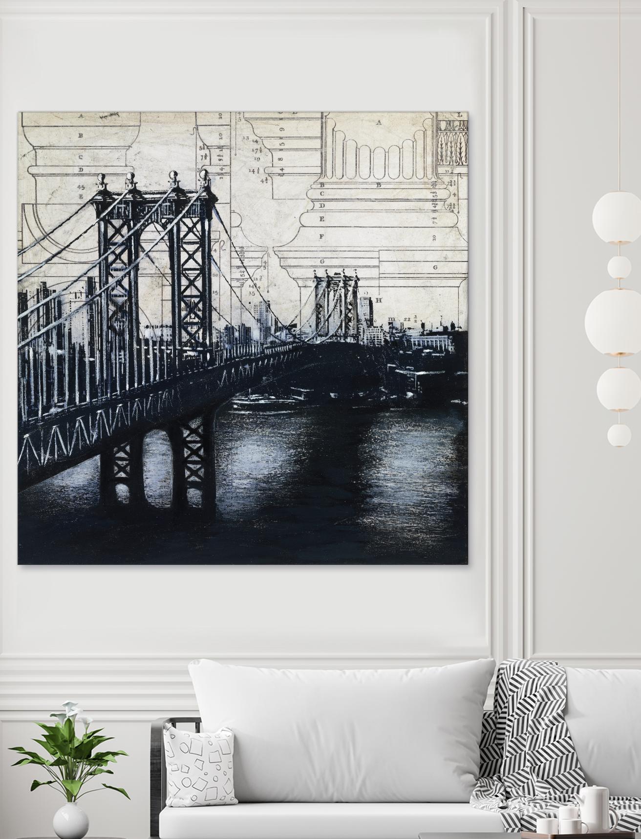 Bridges of Old 2 by David Dauncey on GIANT ART - black city scene