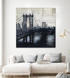 Bridges of Old 2 by David Dauncey on GIANT ART - black city scene