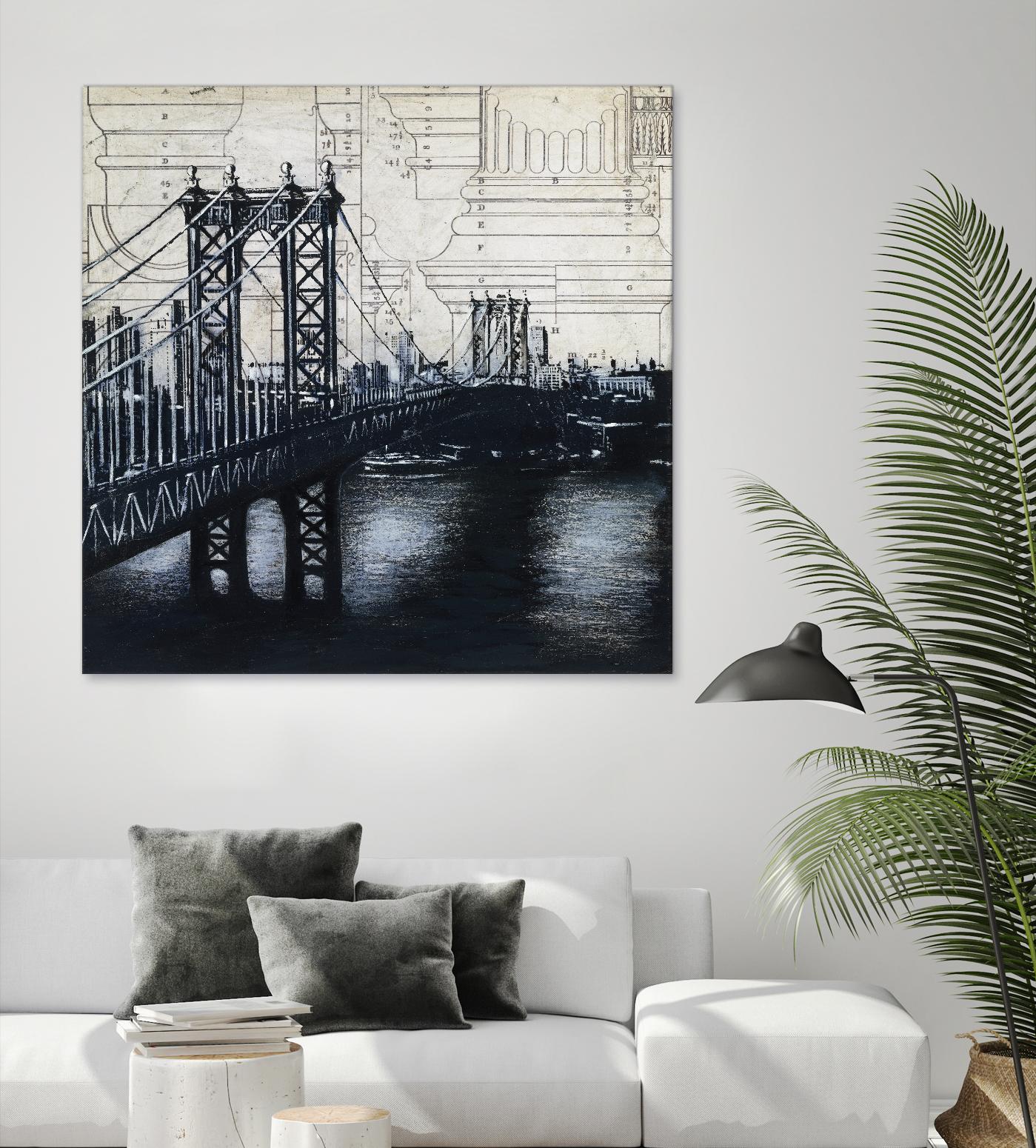Bridges of Old 2 by David Dauncey on GIANT ART - black city scene