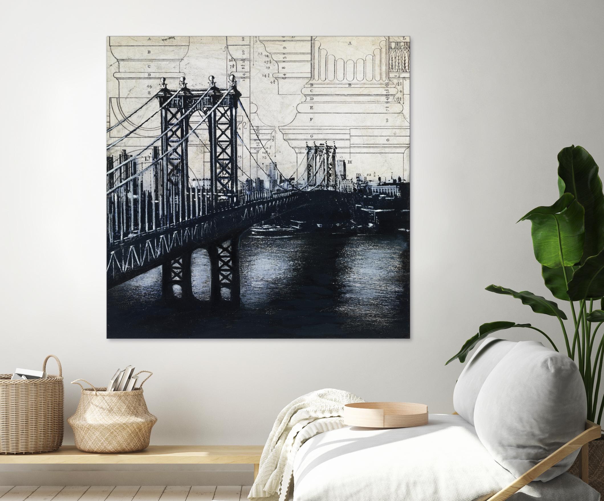 Bridges of Old 2 by David Dauncey on GIANT ART - black city scene