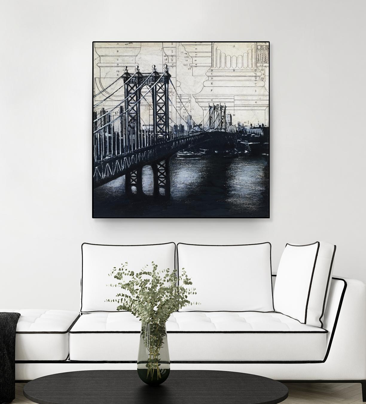 Bridges of Old 2 by David Dauncey on GIANT ART - black city scene