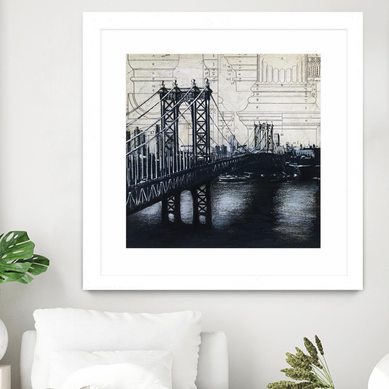 Bridges of Old 2 by David Dauncey on GIANT ART - black city scene