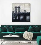 Bridges of Old 2 by David Dauncey on GIANT ART - black city scene