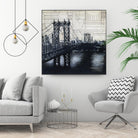 Bridges of Old 2 by David Dauncey on GIANT ART - black city scene