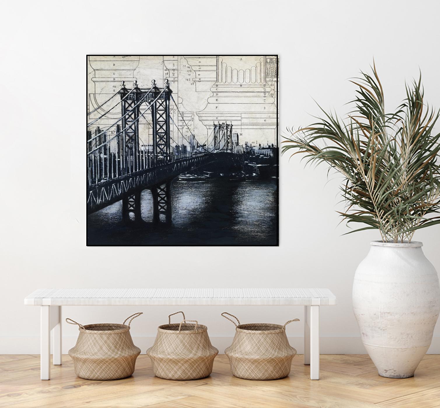 Bridges of Old 2 by David Dauncey on GIANT ART - black city scene