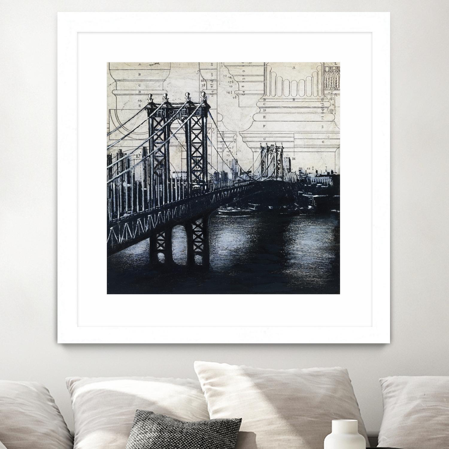 Bridges of Old 2 by David Dauncey on GIANT ART - black city scene