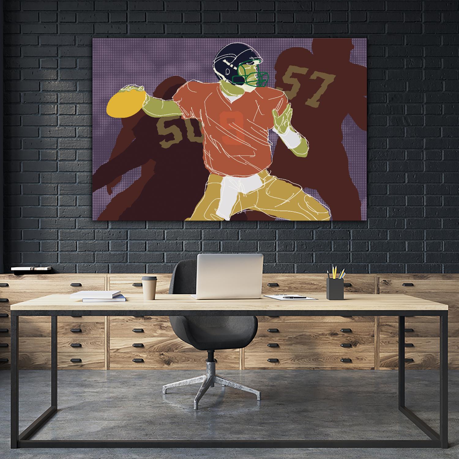 QB Ready by Robert Williamson on GIANT ART - yellow leisure