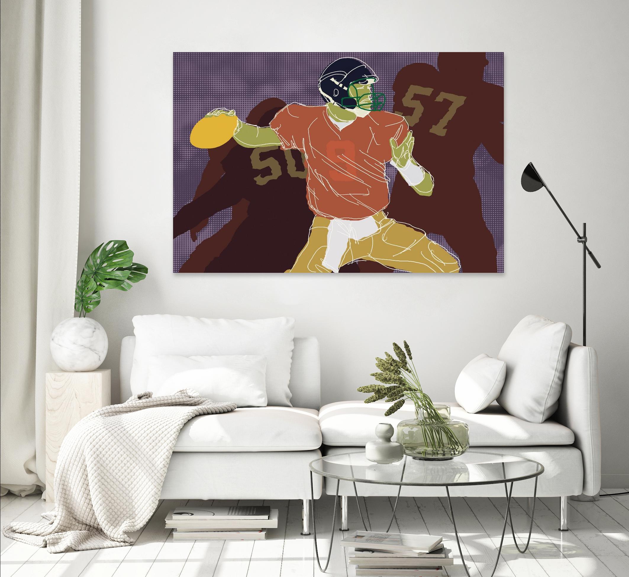 QB Ready by Robert Williamson on GIANT ART - yellow leisure