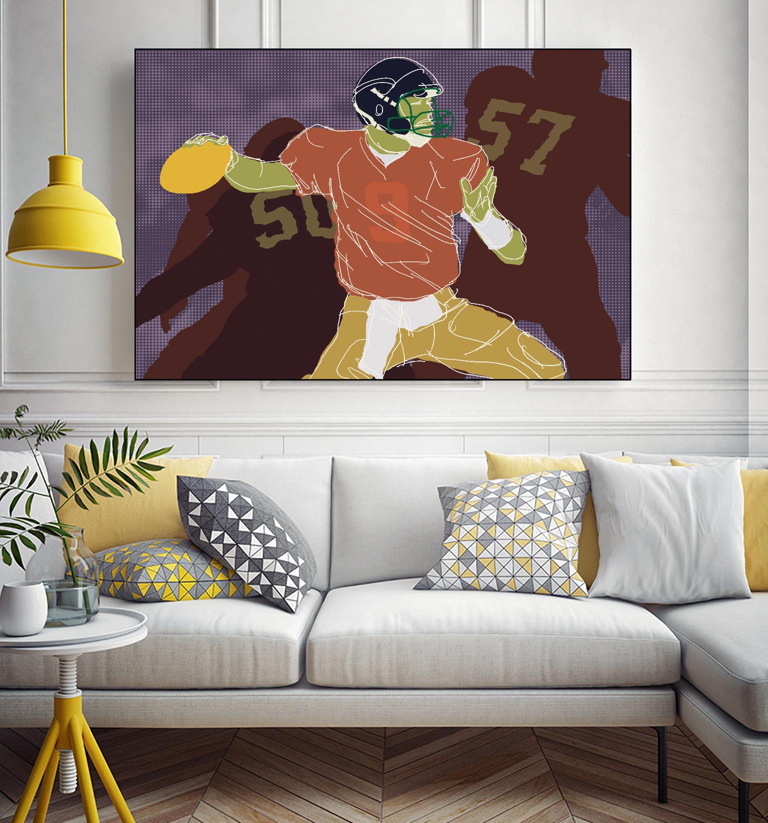 QB Ready by Robert Williamson on GIANT ART - yellow leisure