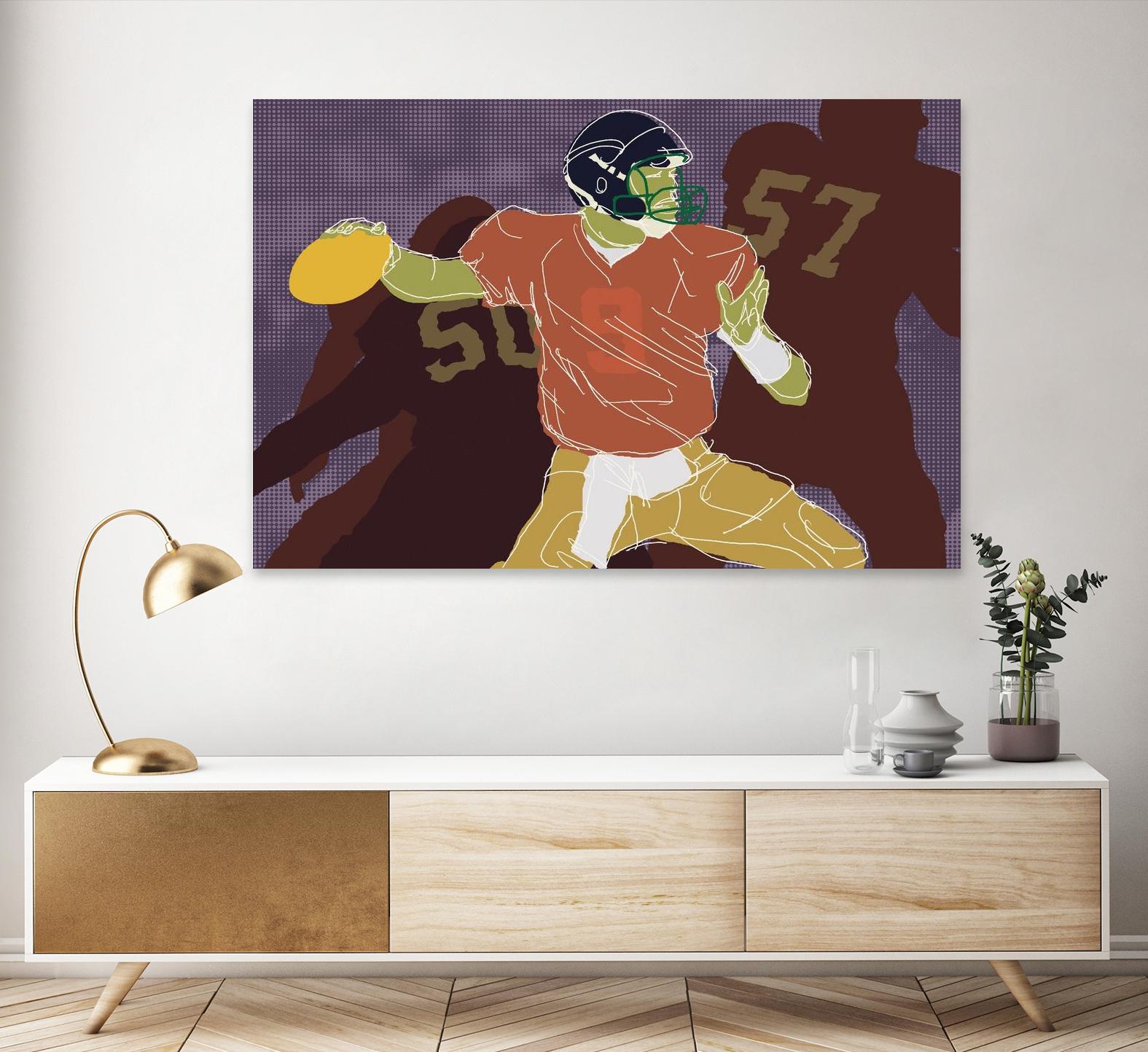 QB Ready by Robert Williamson on GIANT ART - yellow leisure