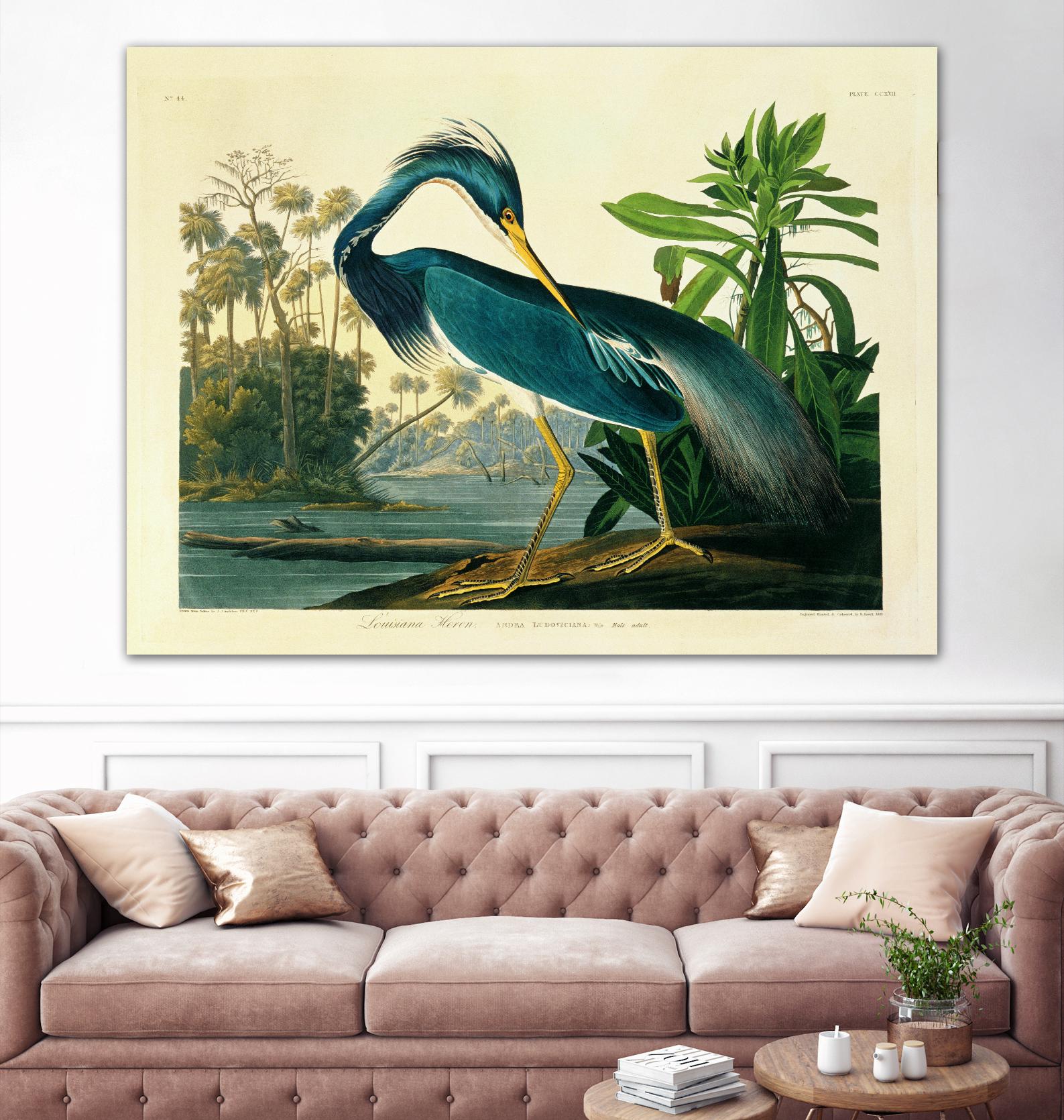 Louisiana Heron Plate 217 by Porter Design on GIANT ART - beige animals
