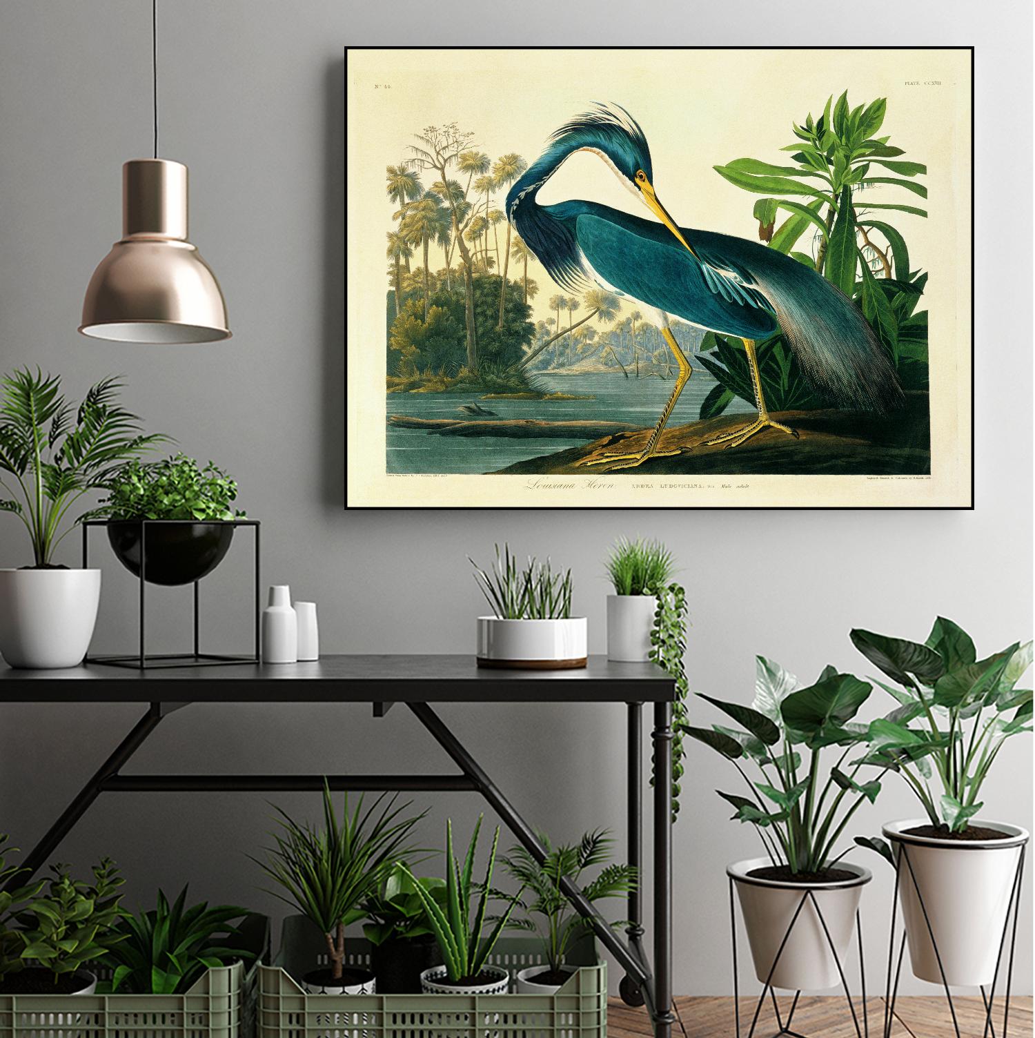 Louisiana Heron Plate 217 by Porter Design on GIANT ART - beige animals