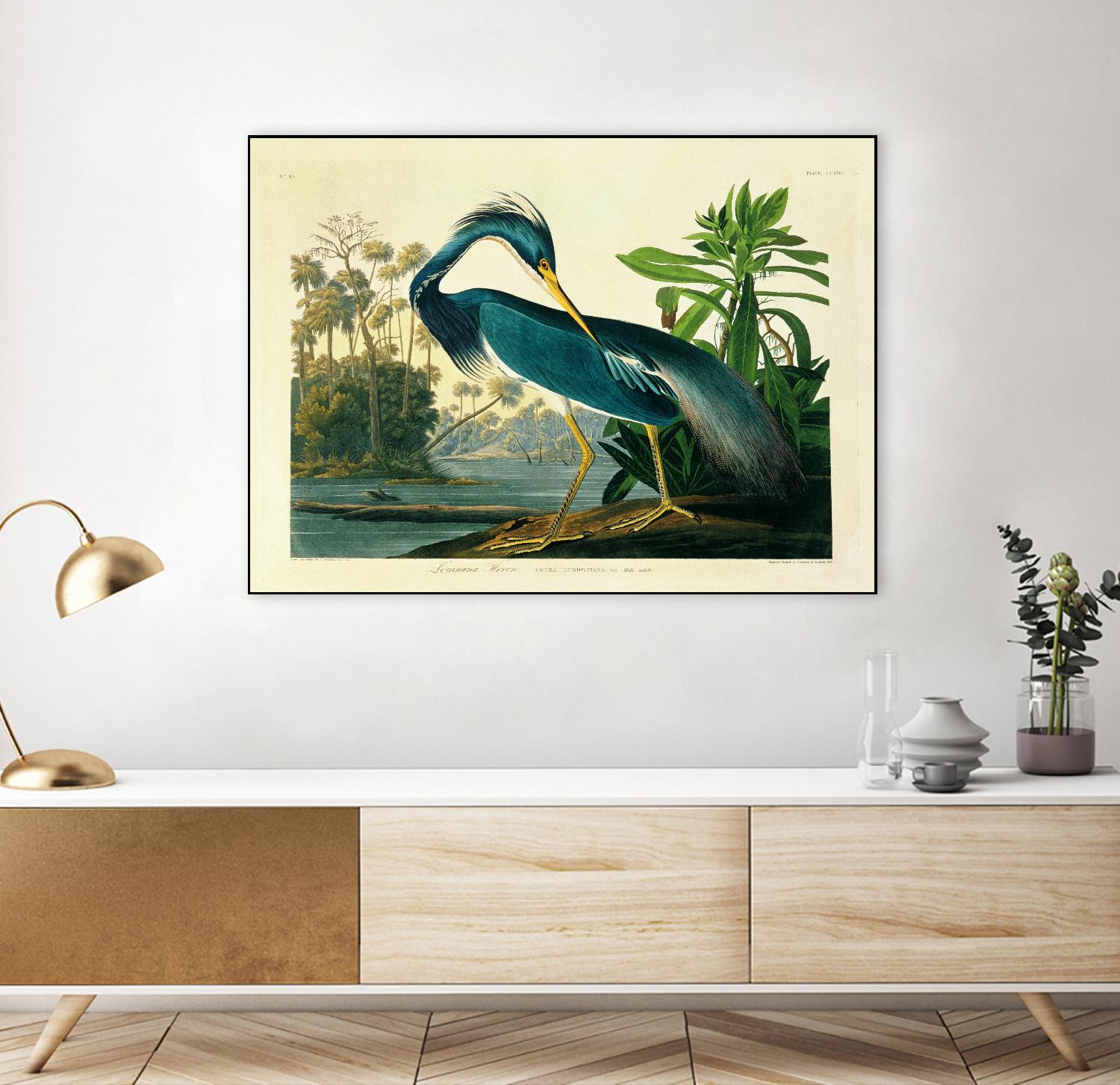 Louisiana Heron Plate 217 by Porter Design on GIANT ART - beige animals