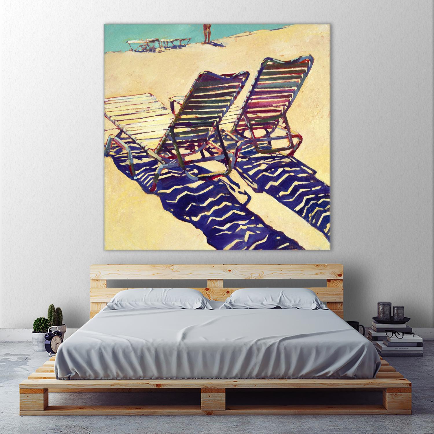 Seating for Two by Darrell Hill on GIANT ART - purple sea scene