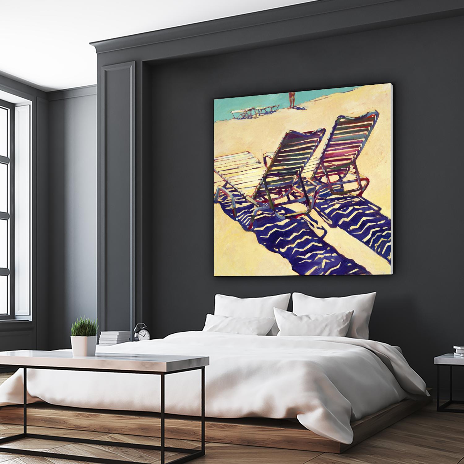 Seating for Two by Darrell Hill on GIANT ART - purple sea scene