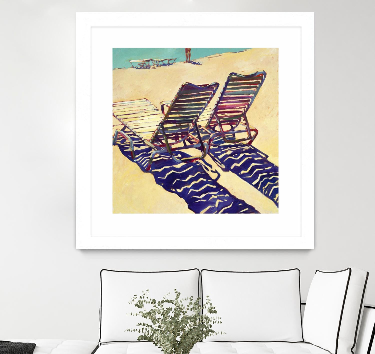 Seating for Two by Darrell Hill on GIANT ART - purple sea scene