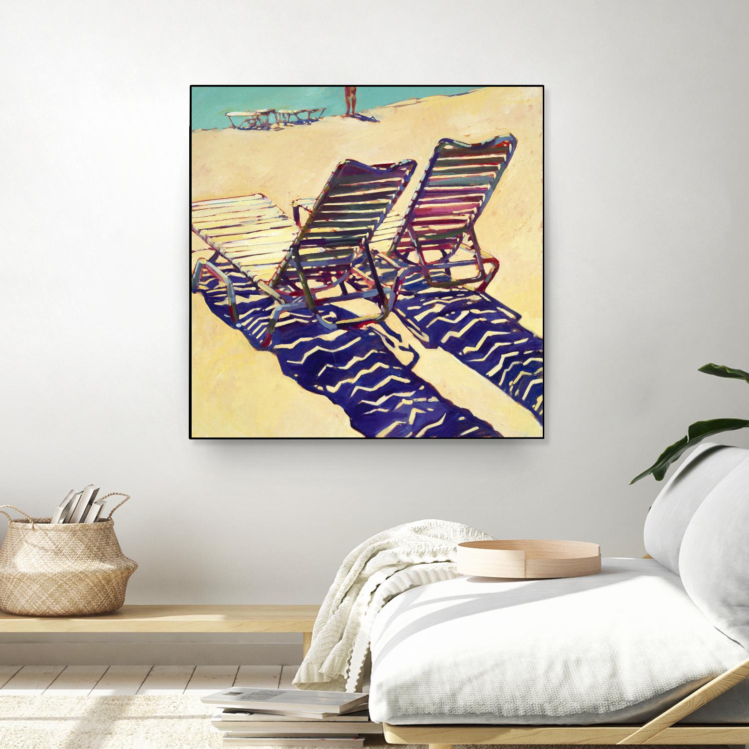 Seating for Two by Darrell Hill on GIANT ART - purple sea scene