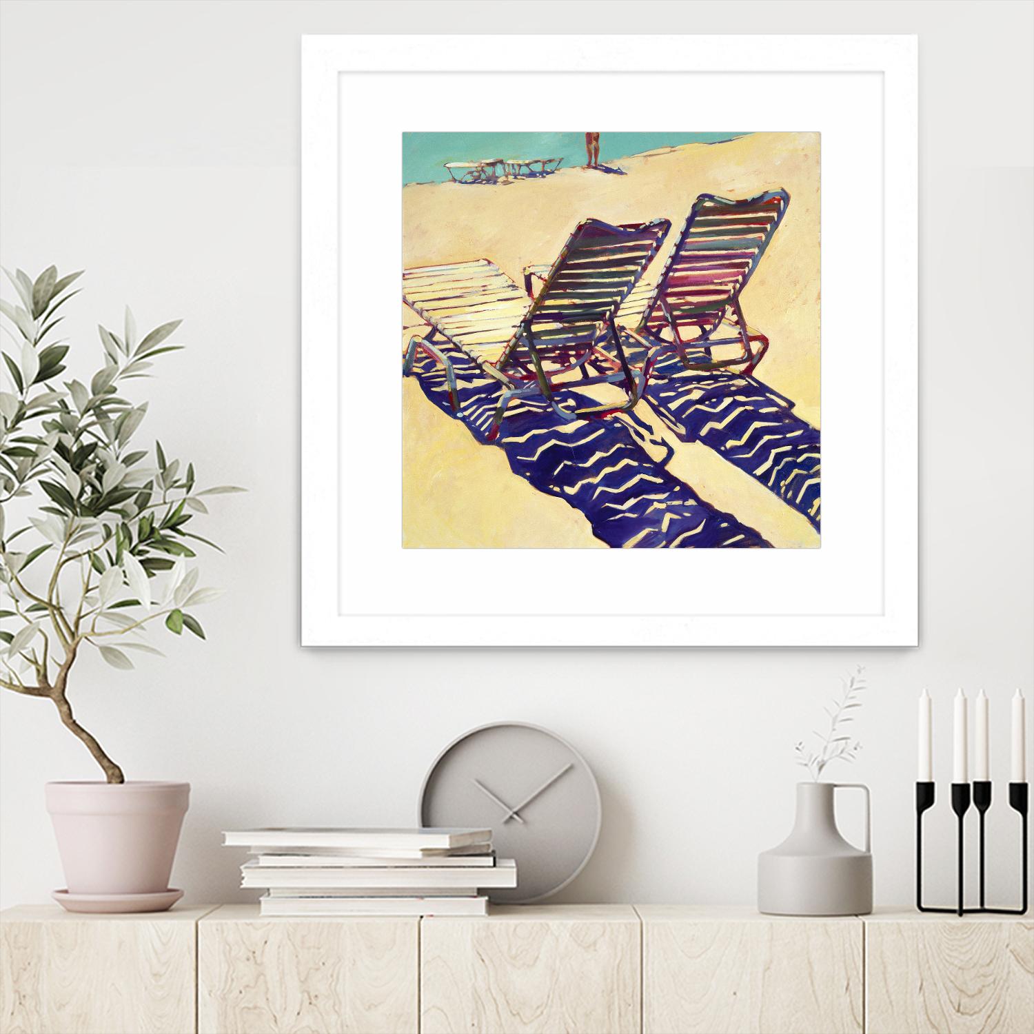 Seating for Two by Darrell Hill on GIANT ART - purple sea scene