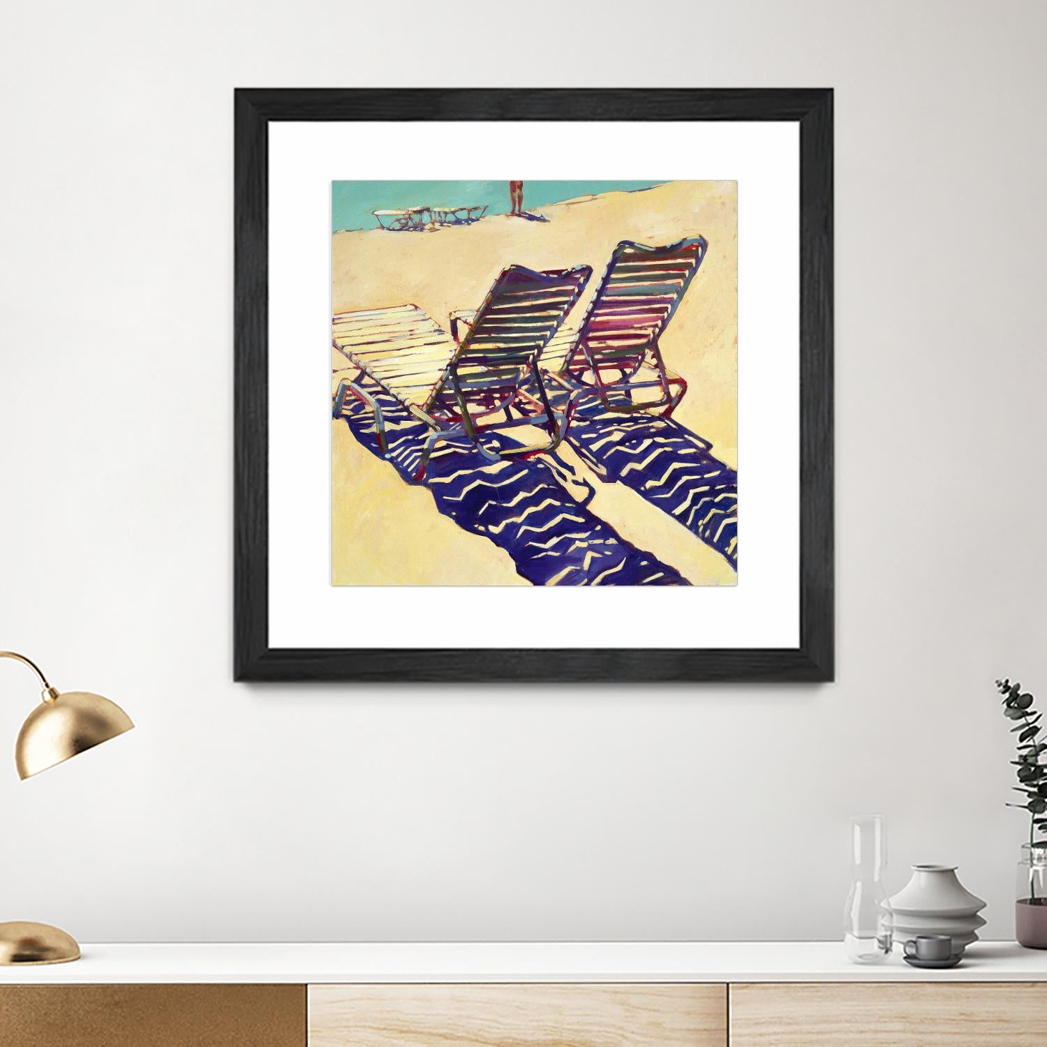 Seating for Two by Darrell Hill on GIANT ART - purple sea scene