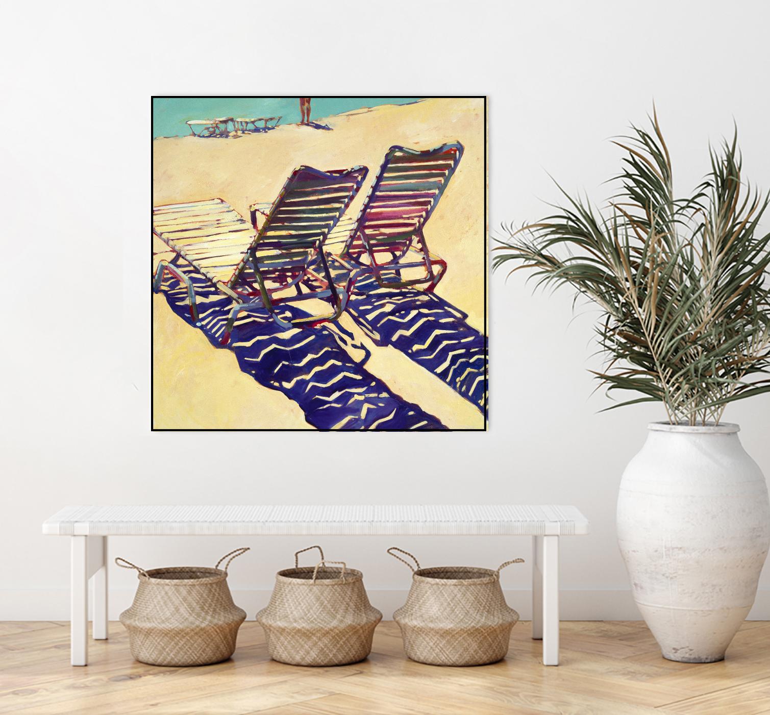 Seating for Two by Darrell Hill on GIANT ART - purple sea scene