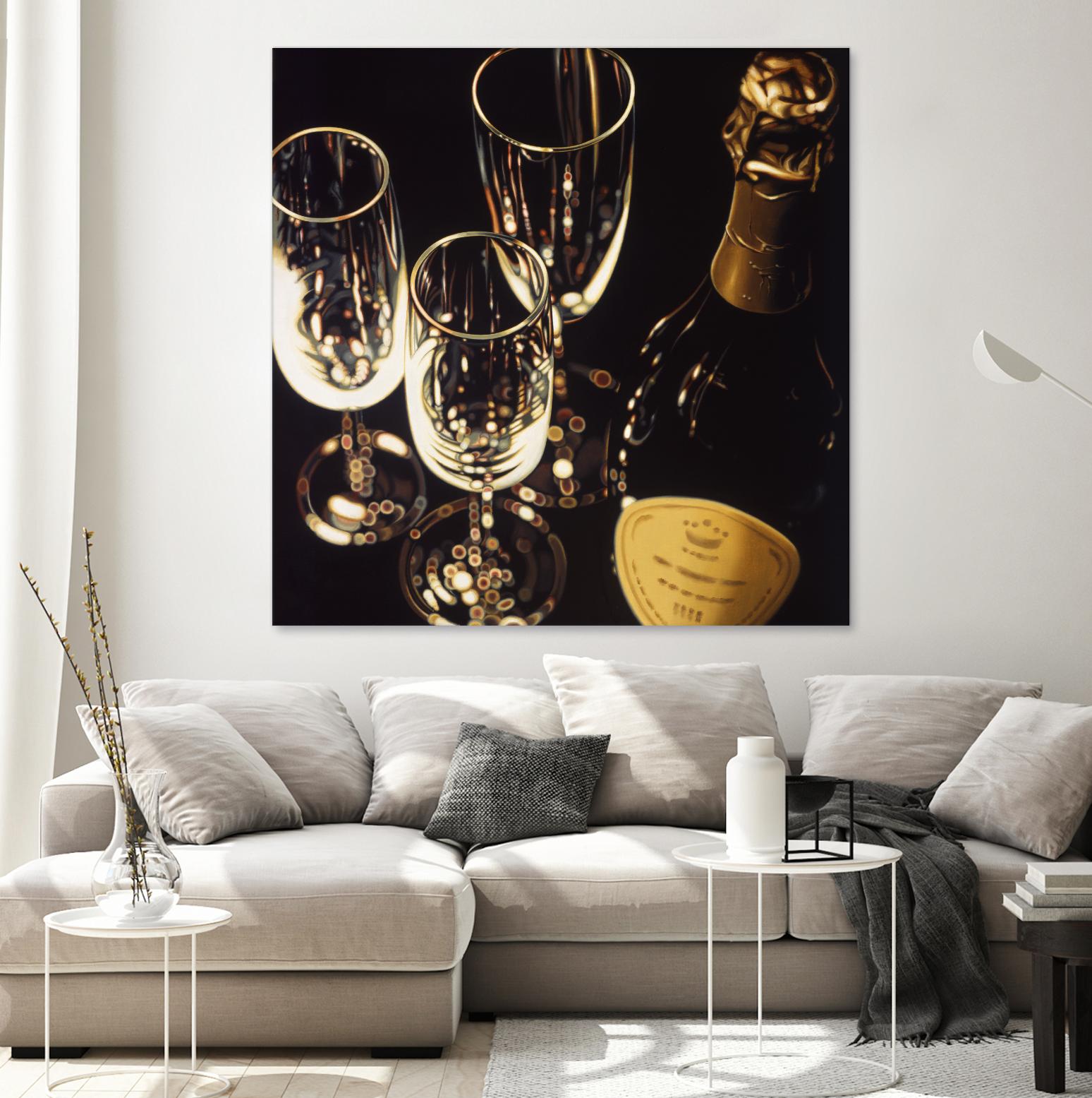 Champagne For Three by Ray Pelley on GIANT ART - white fruit-food-drink