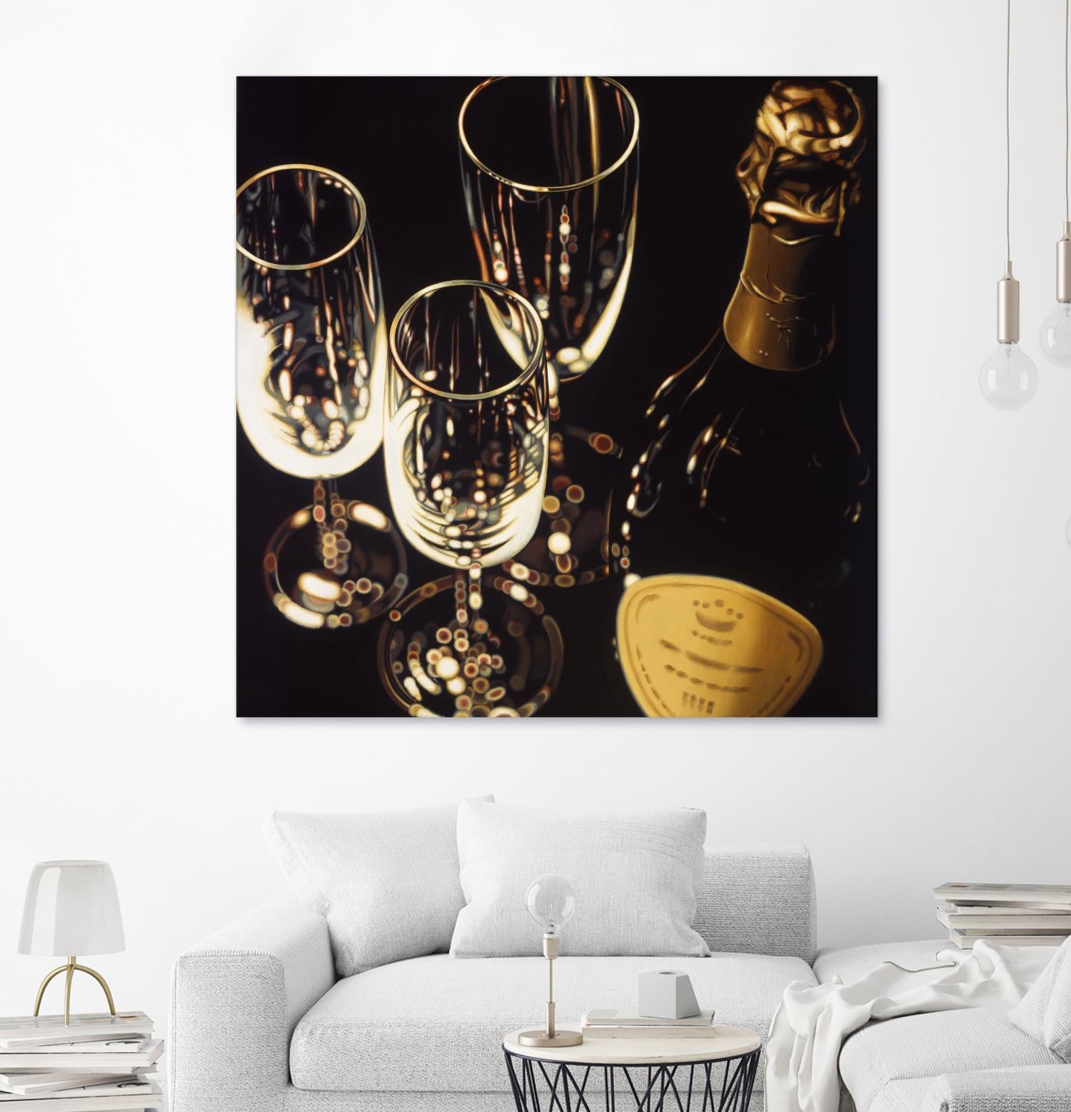 Champagne For Three by Ray Pelley on GIANT ART - white fruit-food-drink