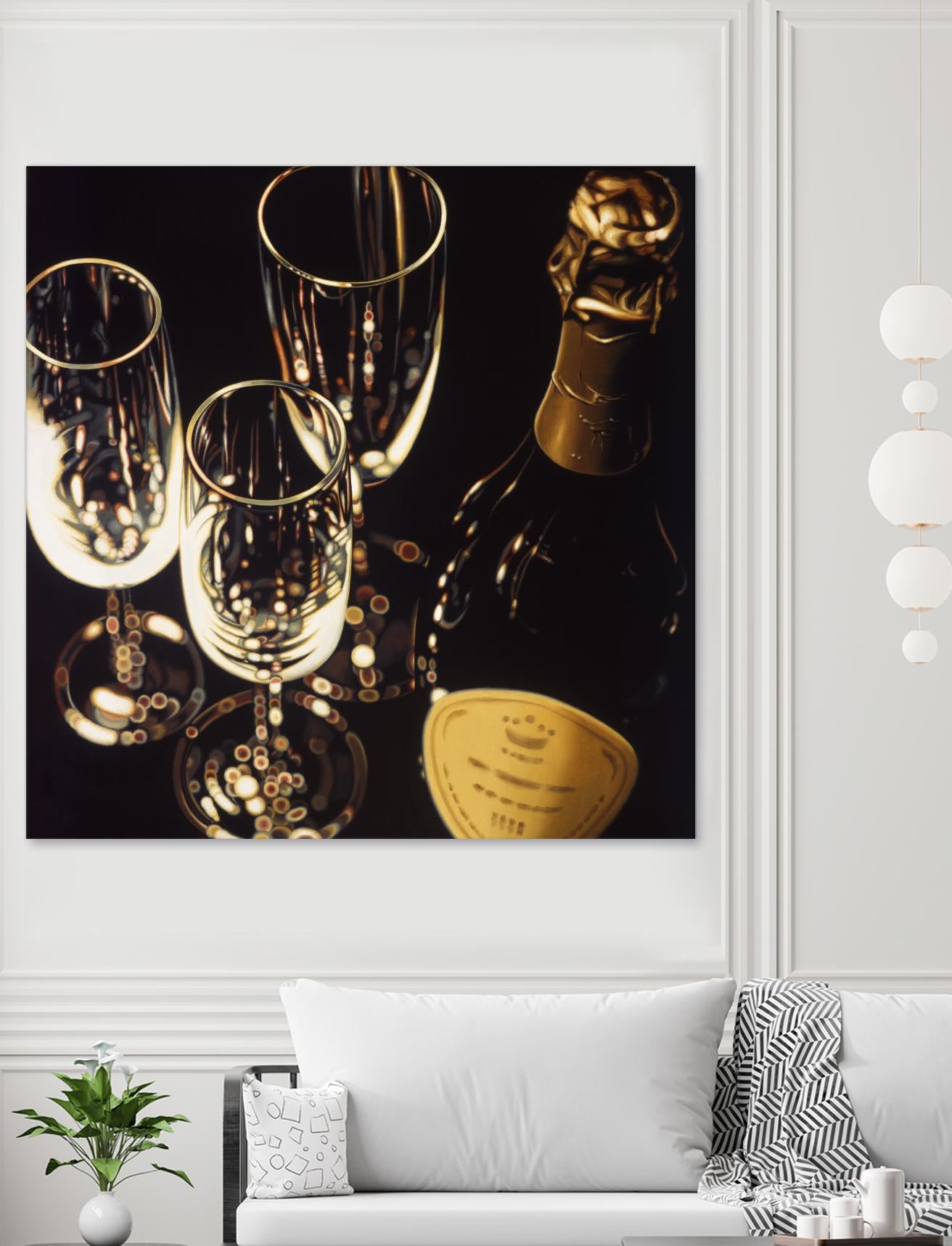 Champagne For Three by Ray Pelley on GIANT ART - white fruit-food-drink