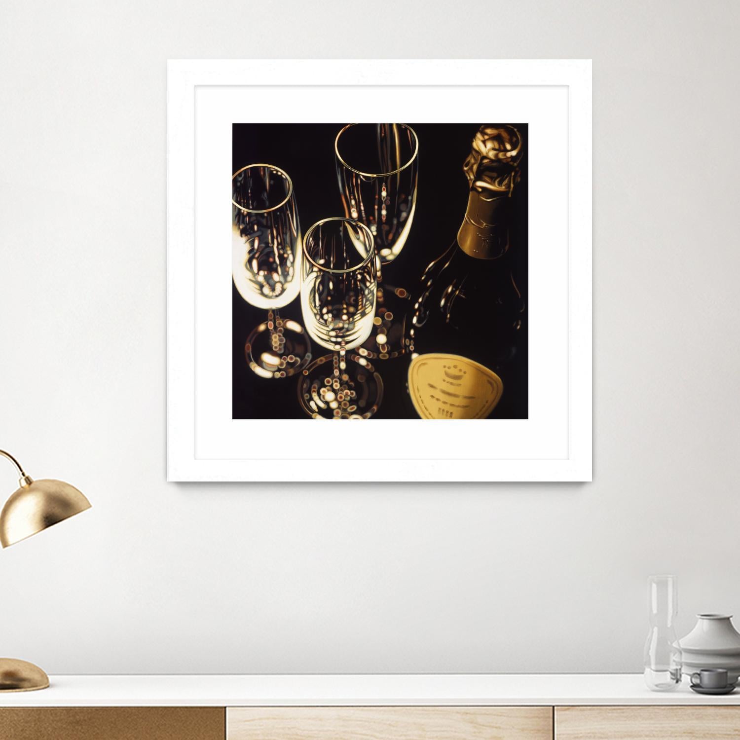 Champagne For Three by Ray Pelley on GIANT ART - white fruit-food-drink