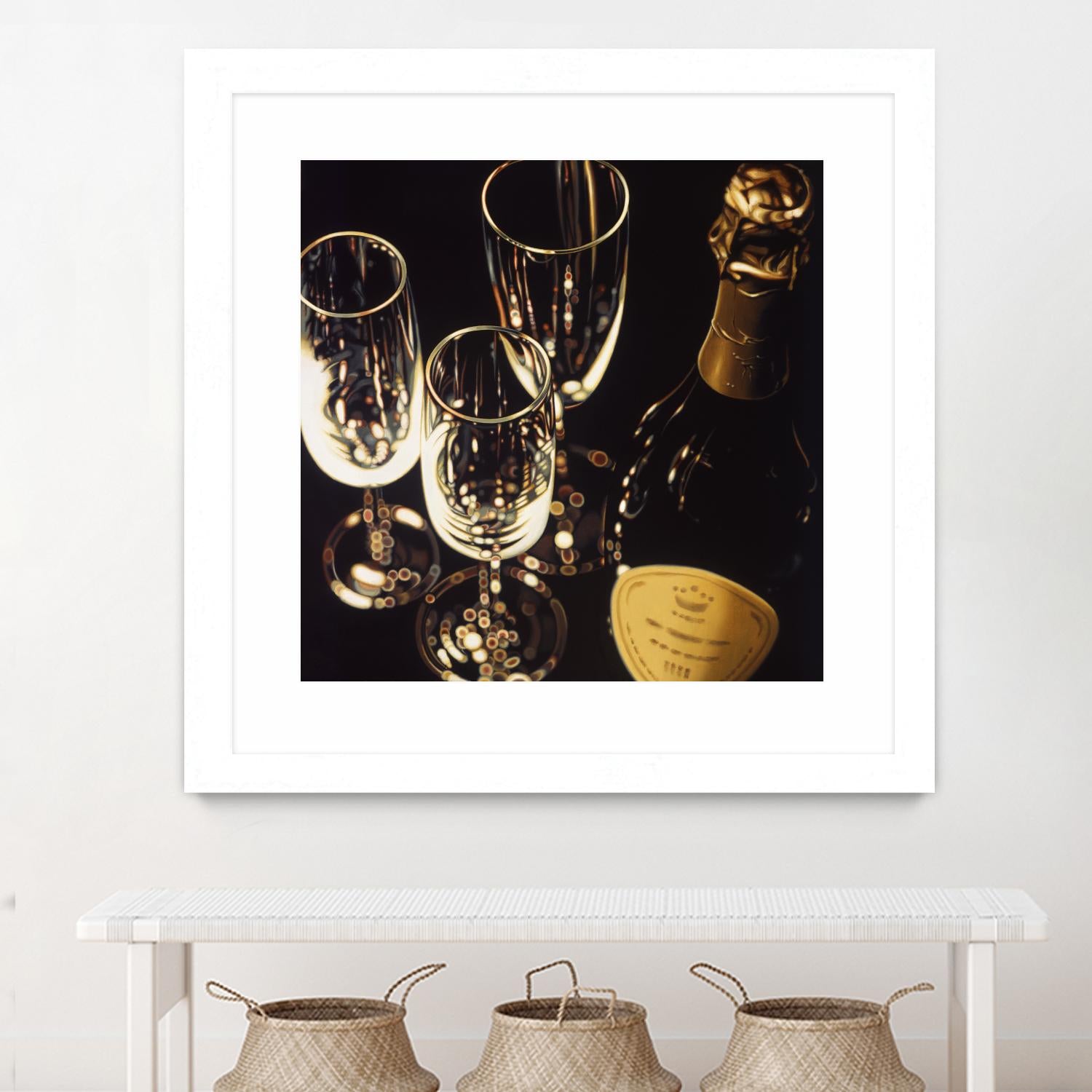 Champagne For Three by Ray Pelley on GIANT ART - white fruit-food-drink