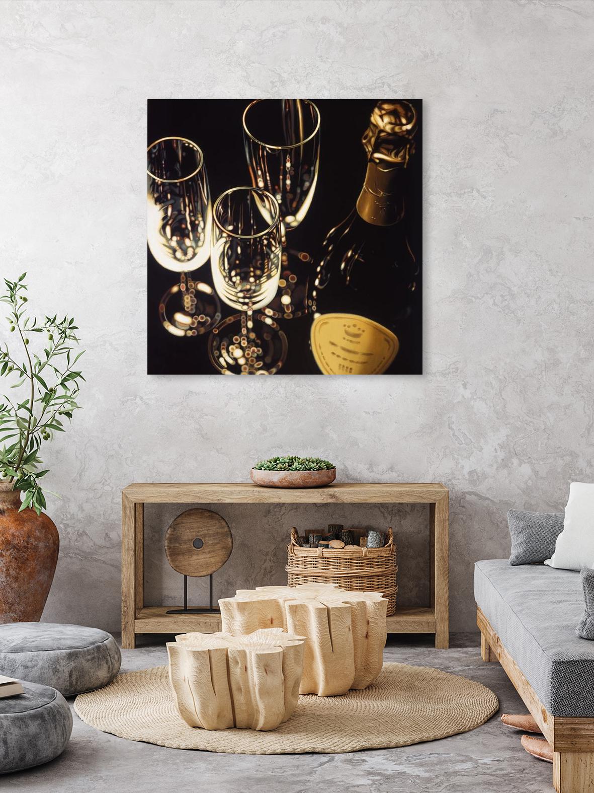 Champagne For Three by Ray Pelley on GIANT ART - white fruit-food-drink