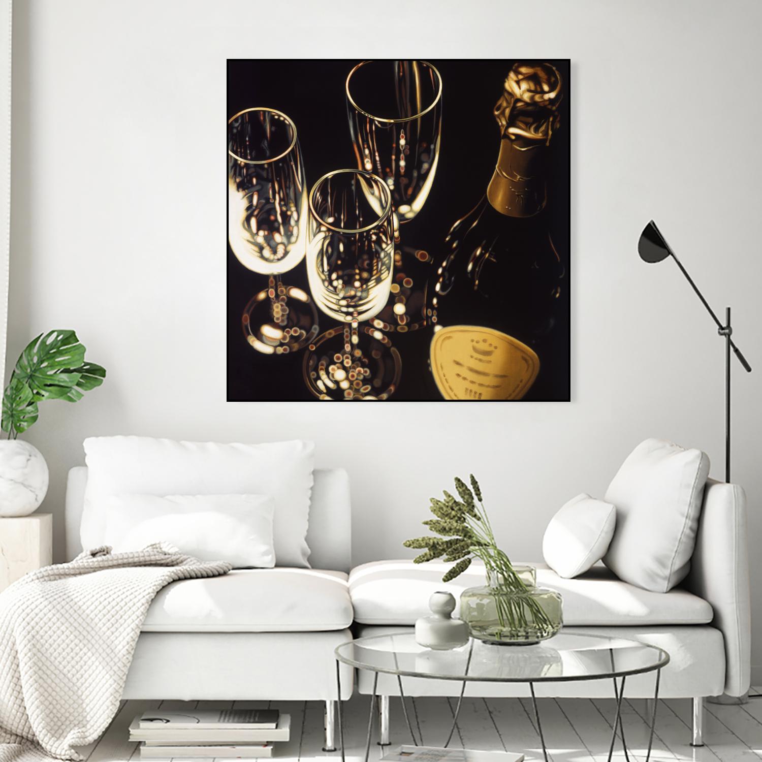 Champagne For Three by Ray Pelley on GIANT ART - white fruit-food-drink