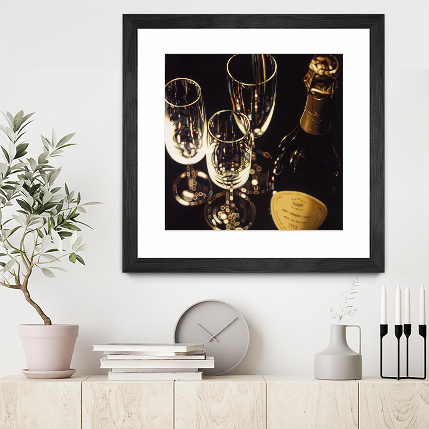 Champagne For Three by Ray Pelley on GIANT ART - white fruit-food-drink