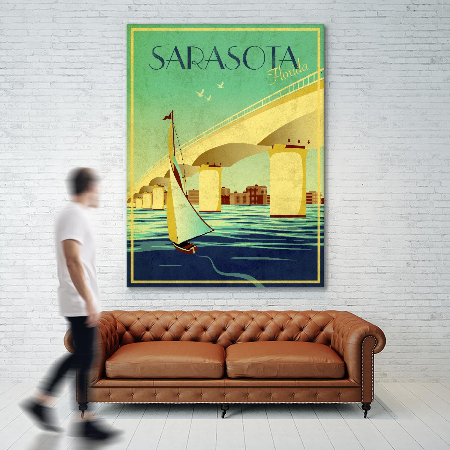 Sarasota by Stella Bradley on GIANT ART - yellow tropical