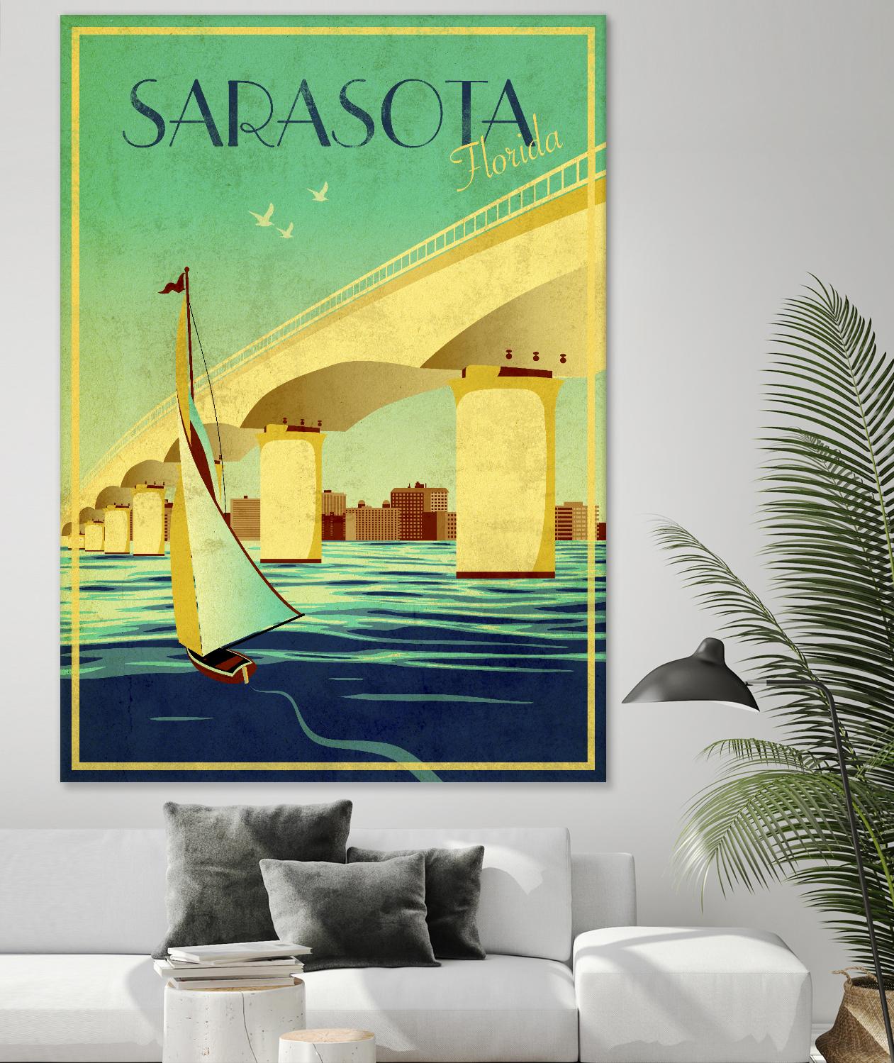 Sarasota by Stella Bradley on GIANT ART - yellow tropical