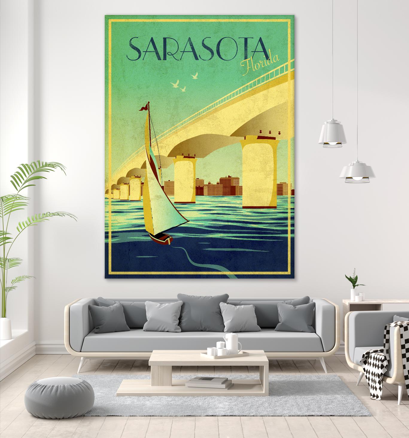 Sarasota by Stella Bradley on GIANT ART - yellow tropical