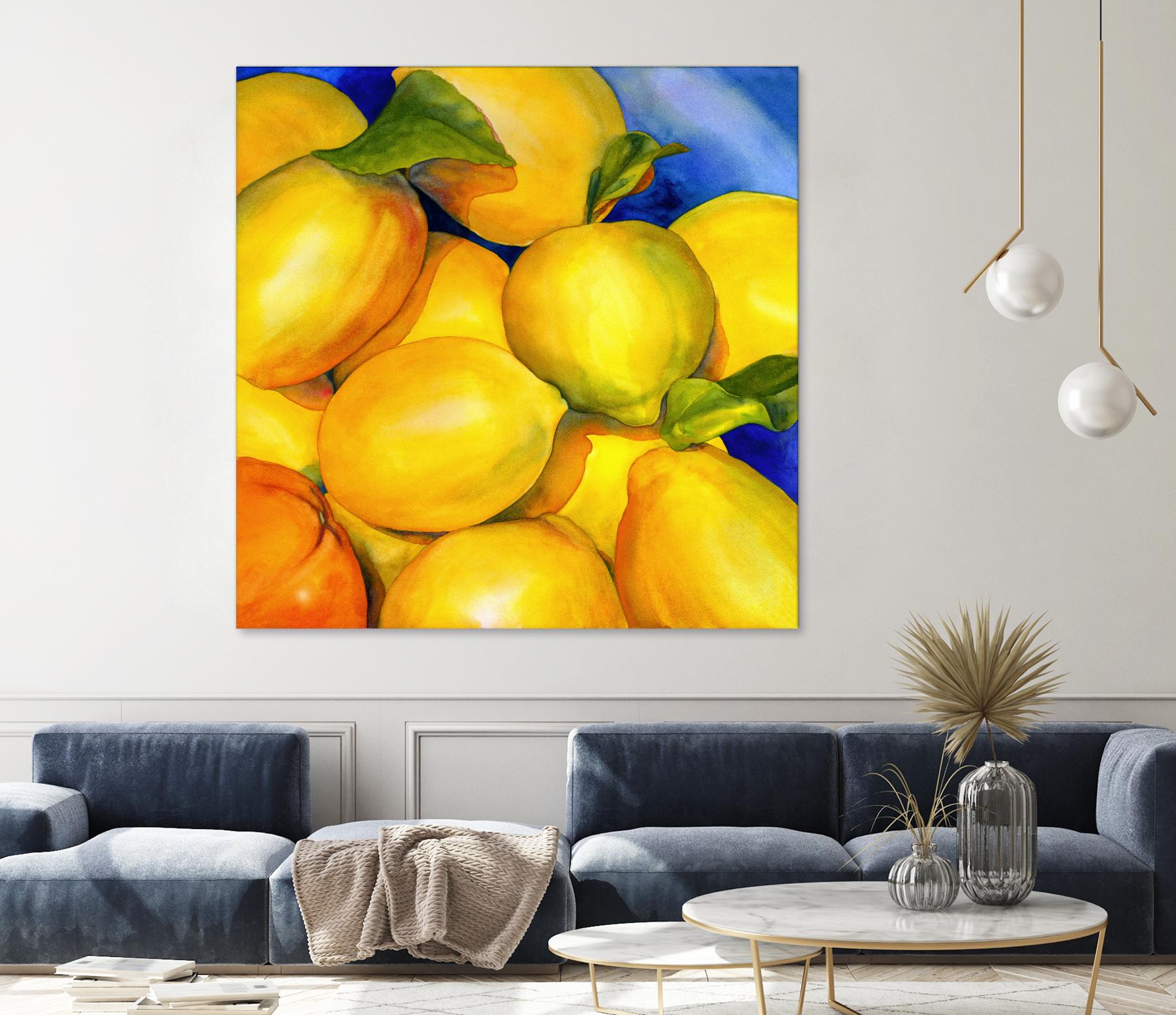 Zest For Life by Terri Hill on GIANT ART - blue fruit-food-drink