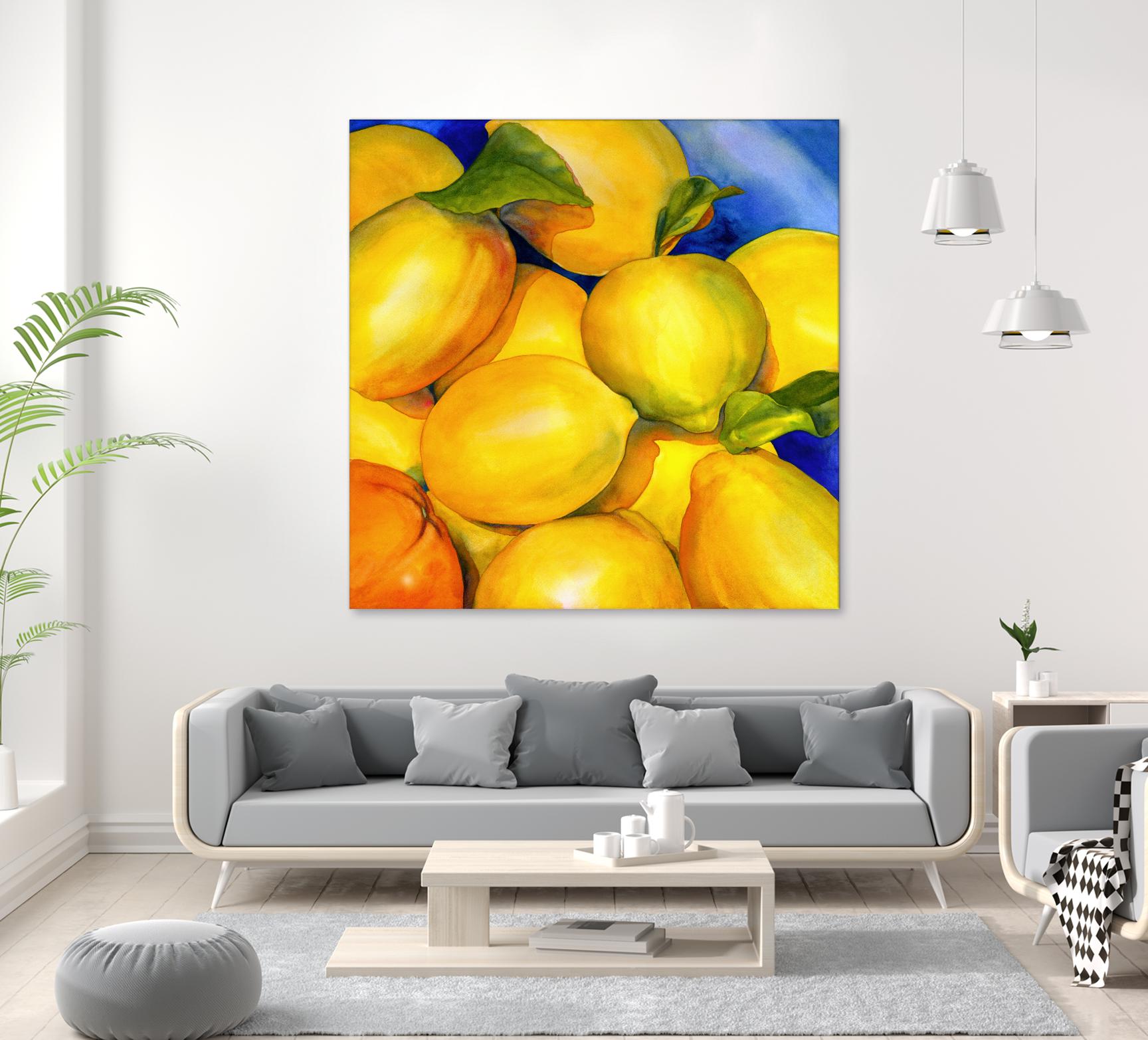 Zest For Life by Terri Hill on GIANT ART - blue fruit-food-drink
