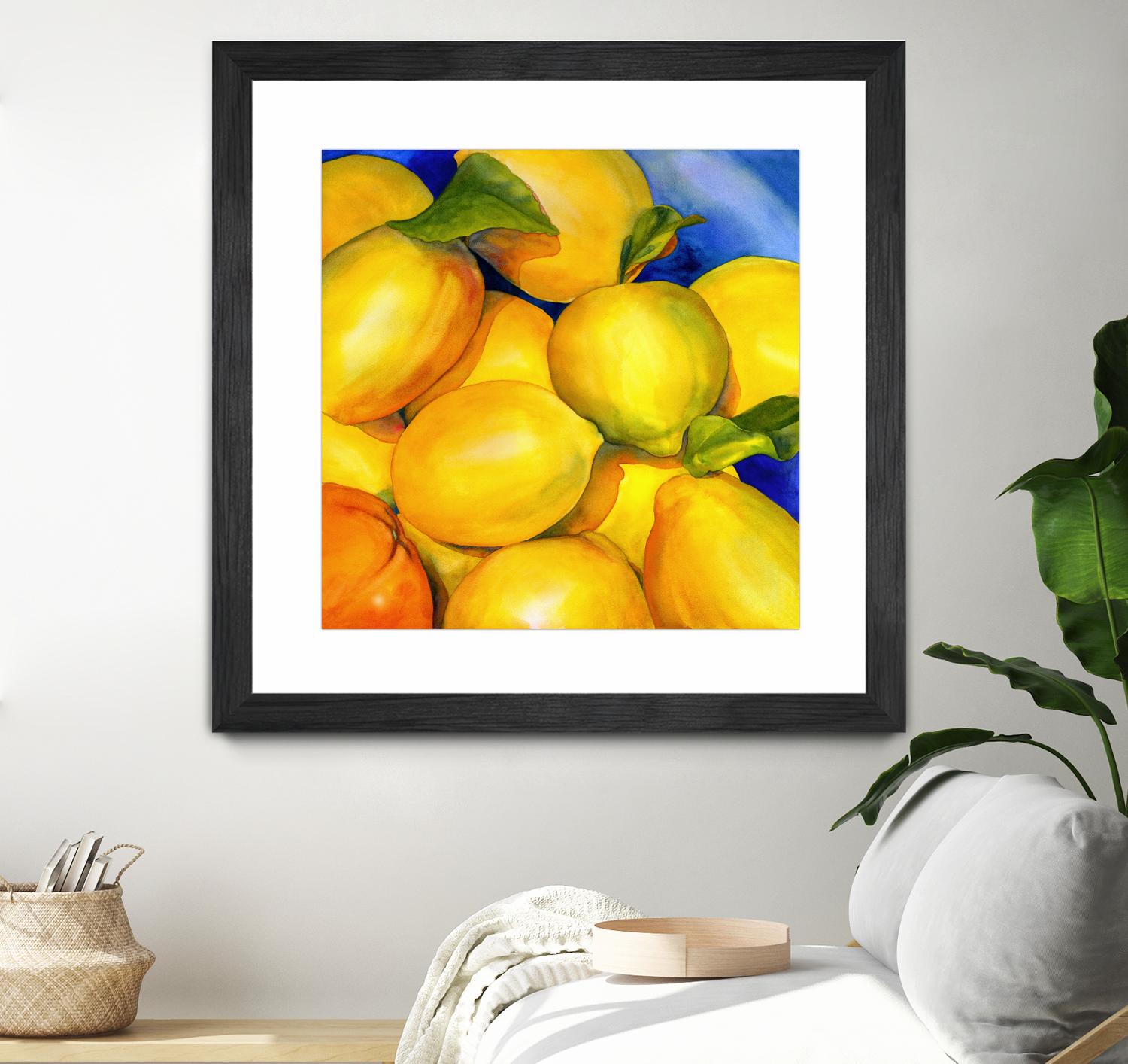 Zest For Life by Terri Hill on GIANT ART - blue fruit-food-drink