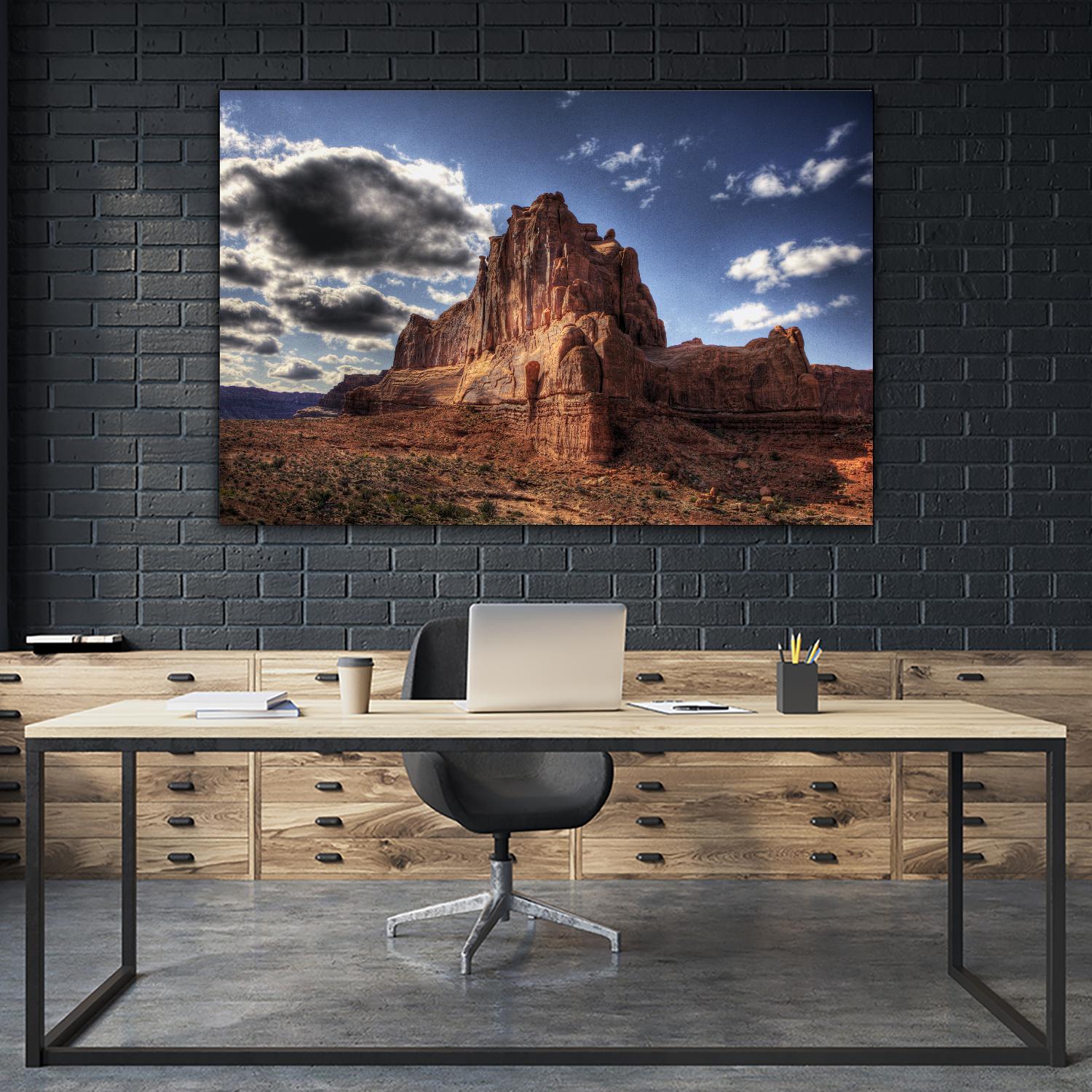 Red Mountain by Jamie Cook on GIANT ART - blue landscape